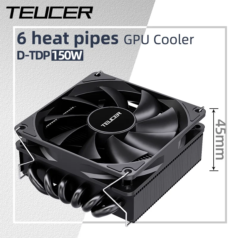 Teucer UT45 6Heatpipes CPU Cooler D-TDP 150W المبرد لـ INTEL LGA1700 1200 15XX 2011 AMD AM4 AM5 ينطبق على حافظة ITX