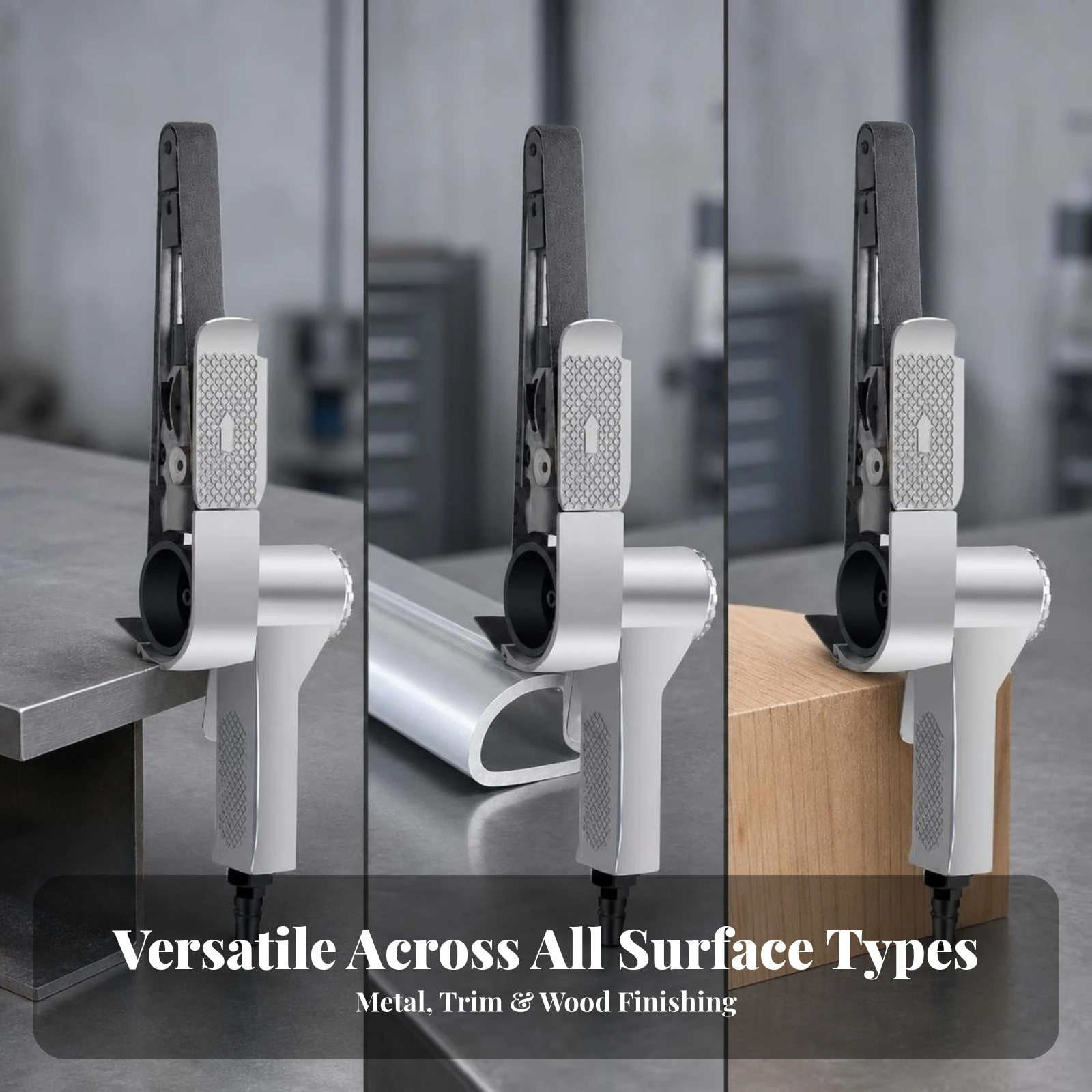 Pneumatic Belt Sander with Adjustable Arm Versatile Pneumatic Belt Sander Powerful Long-Lasting for Metalworkers