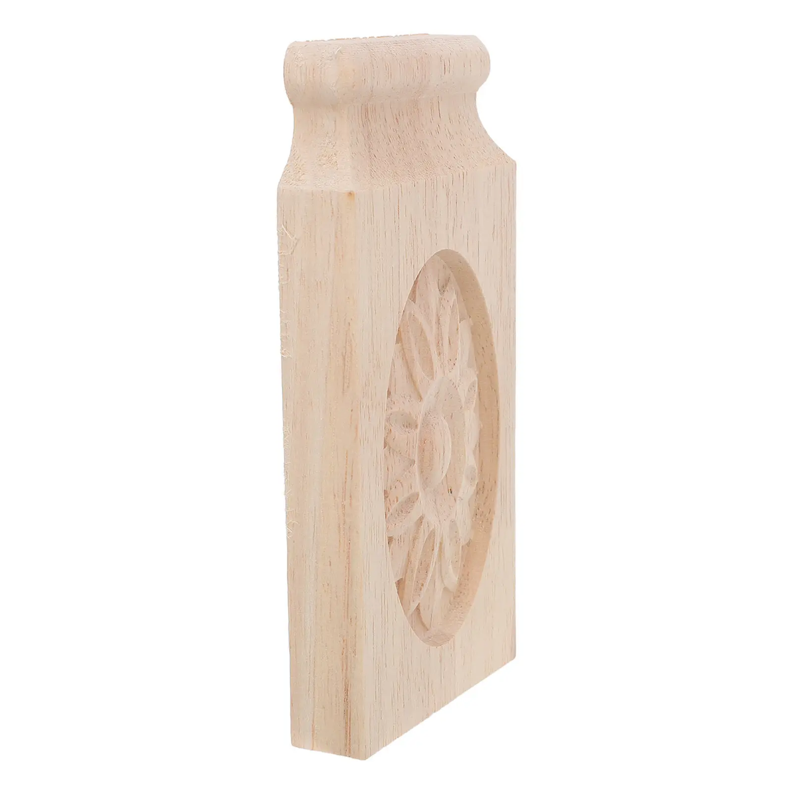 Hand-Carved Wood Corbel Brackets 14x7x1.2cm Unpainted Decorative Column Supports Furniture Shelf Fireplace Cabinet Doorway