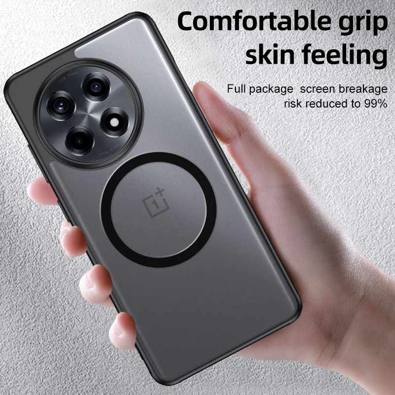 Case For Oneplus 13R 13 12 12R Ace5 Pro Ace3 Acrylic Matte Magsafe Wireless Charger Cover For One Plus 13 R Bumper Funda Shell