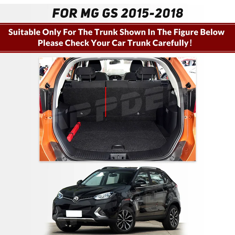 Auto Full Coverage Trunk Mat For MG GS SUV 2015-2018 17 16 Leather Car Boot Cover Pad Cargo Liner Interior Protector Accessories