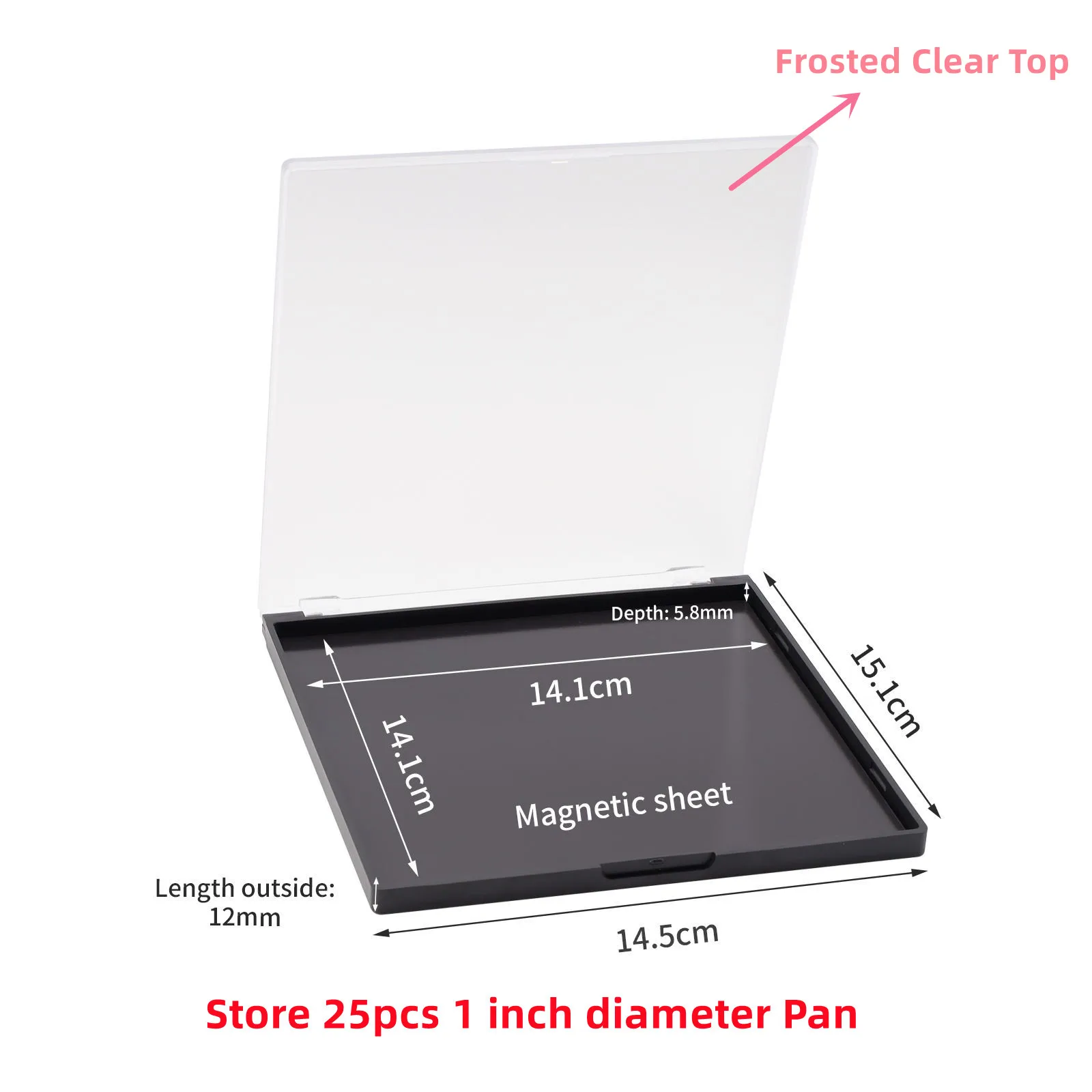 5pack Rectangular Magnet Makeup Palette Dispensing Eyeshadow Lipstick Dish Blush Powder Magnetic Storage Box Empty Plate F3387 image 3