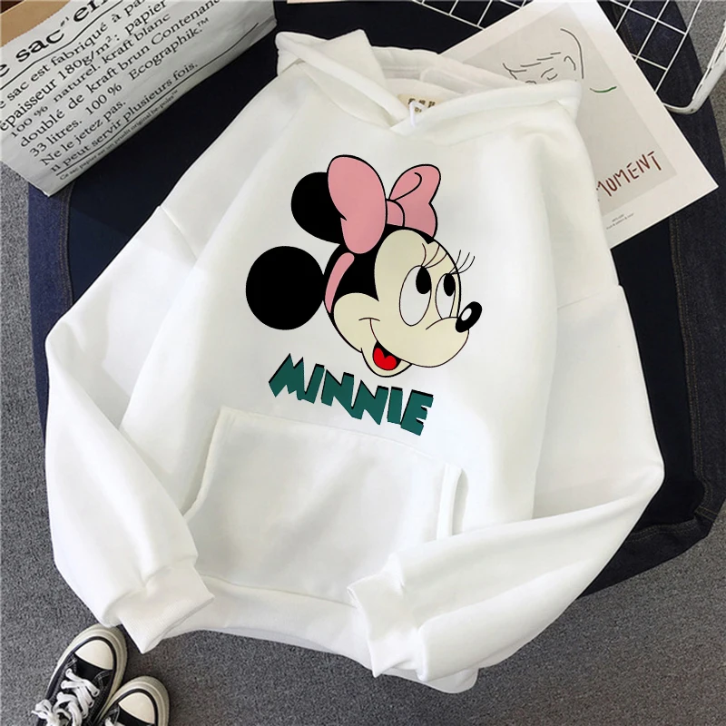 Sudaderas con capucha góticas de los años 90, sudaderas con capucha de Anime japonés de Minnie, Mickey Mouse, ropa de Disney, Tops, sudadera, ropa