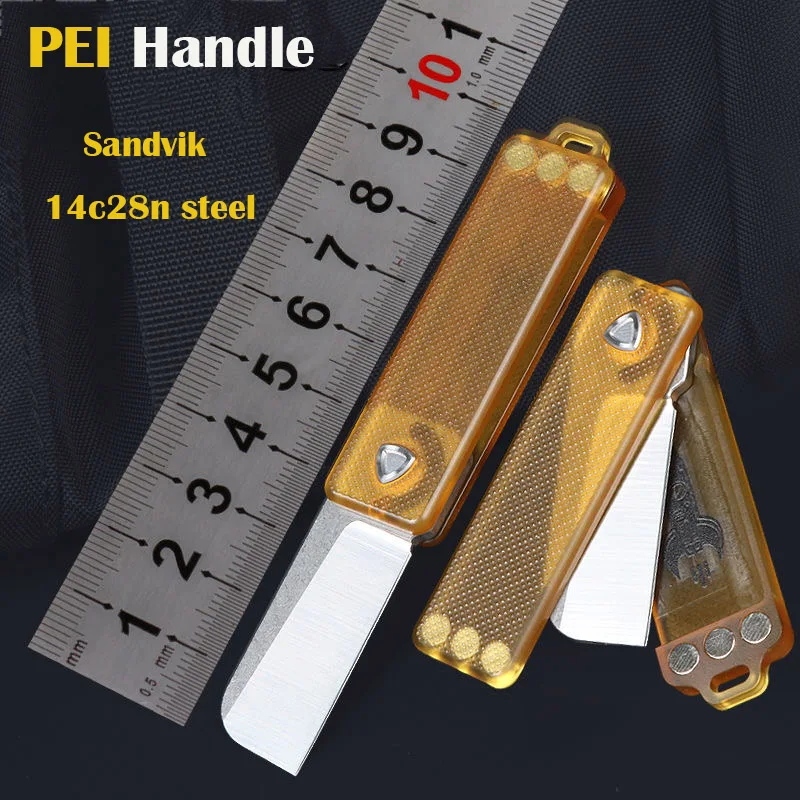 Rotating Folding Knife 14c28n Blade Outdoor Camping Fruit Knife Ferramenta Edc Open Express Tactics Autodefesa Presente Pei360 °