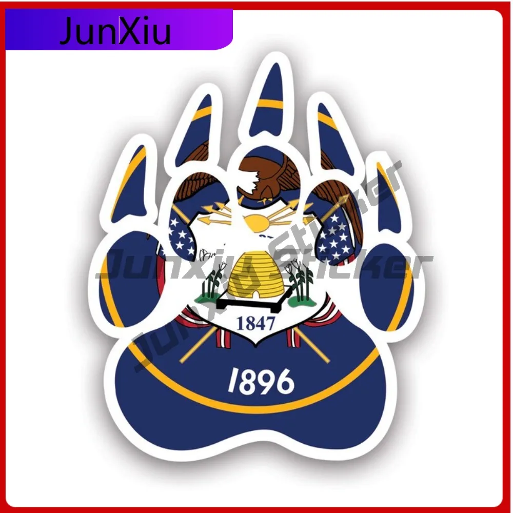 

Utah State Bear Scratch Resistant Weather Resistant Vintage For Car Window Bumper Motorcycle No Residue Self Adhesive Decor