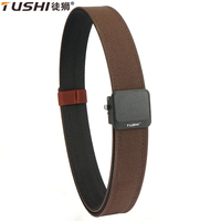 TUSHI New 1.5inch Casual Outdoor Automatic Buckle Belt Men's Thick and Hard Sports Tactical Belt Nylon Material IPSC Accessories