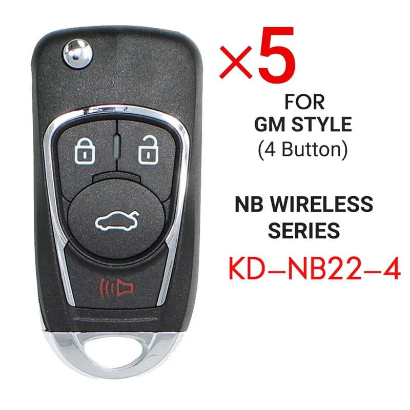 

5Pcs KEYDIY NB22-4 Universal 4 Button KD RC Key Accessory For KD900/KD-X2 KD MINI/ KD-MAX For Buick/Chevrolet Style