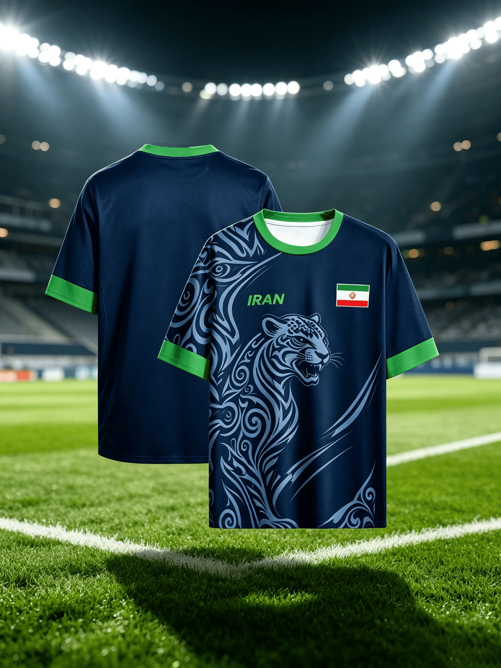 Men's Leopard Print Football Shirt Fast-Drying Short Sleeve Fan Sports T-Shirt