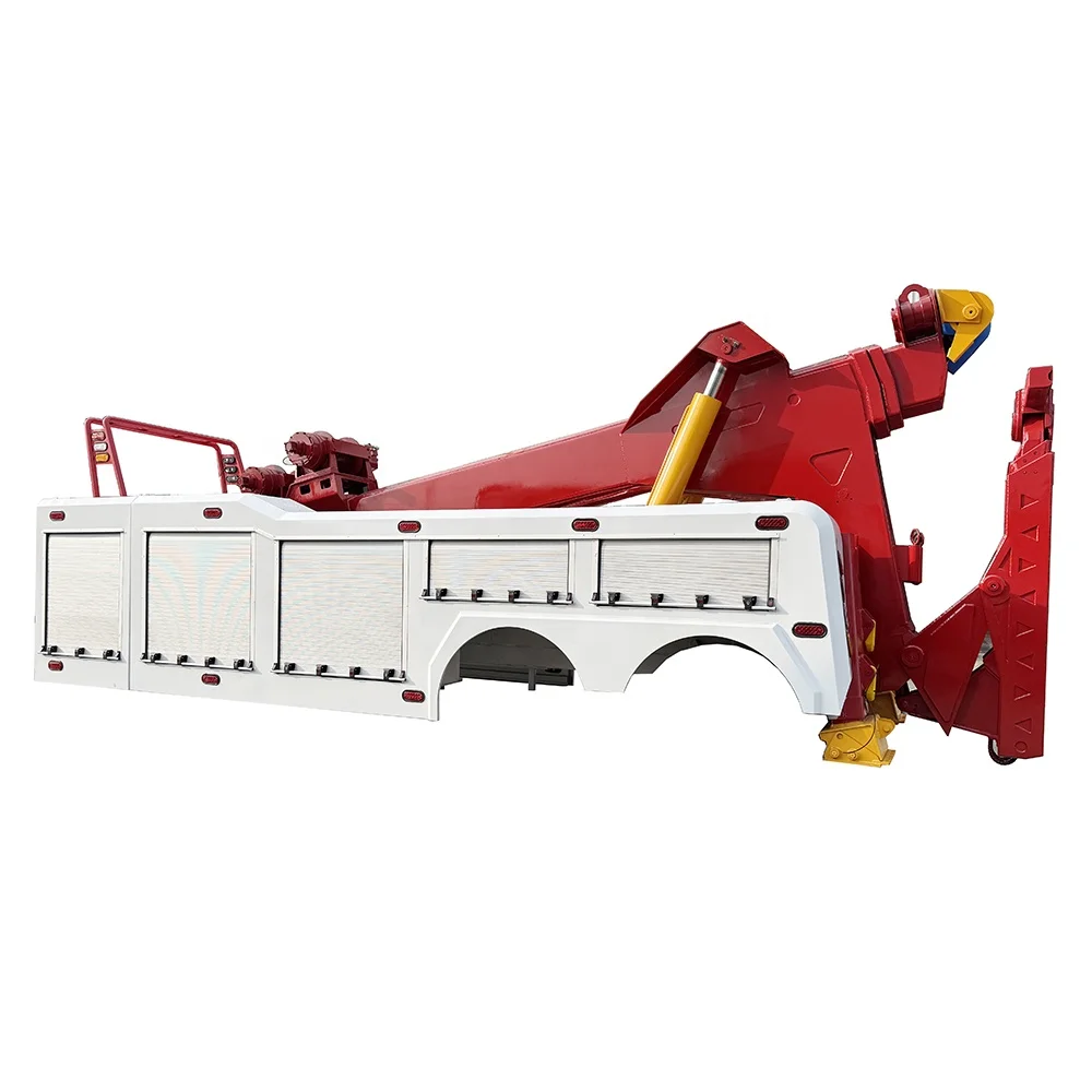 New Customized 35 Ton Wrecker Towing Truck with Two 20-Ton Winches and 3-Stage Lifting Crane 6X4 Chassis for  Sales