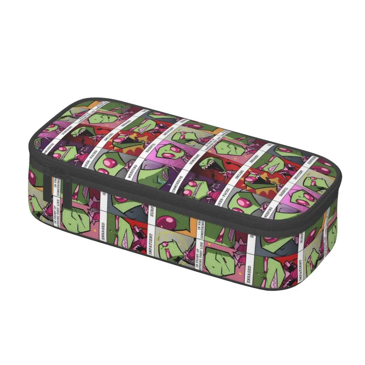 Invaders Zims Gir Manga Pencil Case Pencilcases Pen Box for Student Large Storage Makeup Bags School Supplies Gifts Stationery