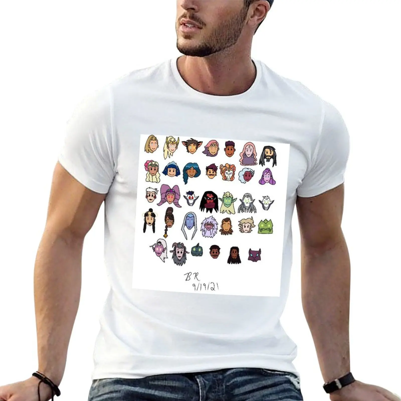 

She-Ra Headshots #1 T-Shirt anime t shirts for man t shirt men 100% cotton luxury brand T-Shirt