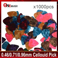 1000Pcs Cellouid Acoustic Electric Bass Gutiar pick plectrum guitarra musical instrument 0.46mm/0.71mm/0.96mm Guitar pick