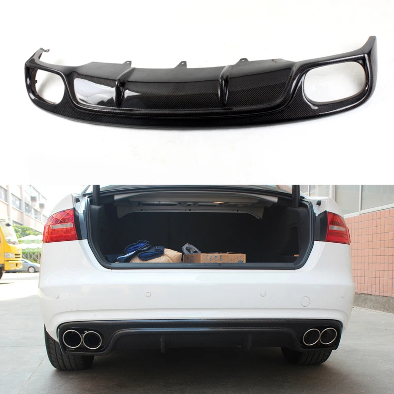 Free shipping fit for Audi B8.5 A4 No Sline Sedan 2013-2016 carbon fiber diffuser rear lips B8.5 a4