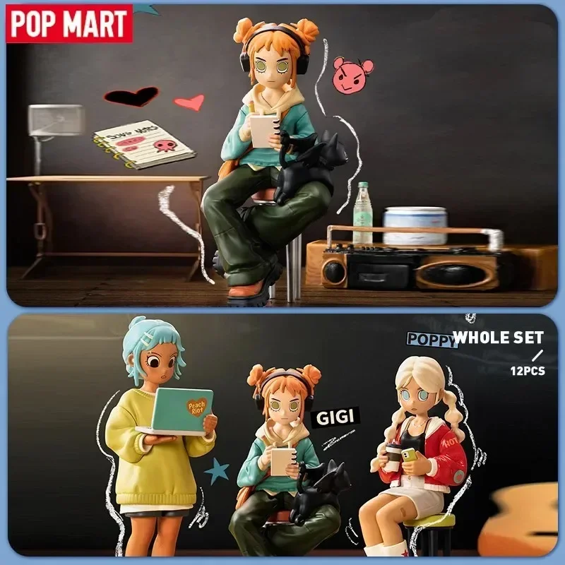 

POP MART Peach Riot Rise Up Series Blind Box Toys Kawaii Anime Action Figure Caixa Caja Surprise Mystery Bag Toy