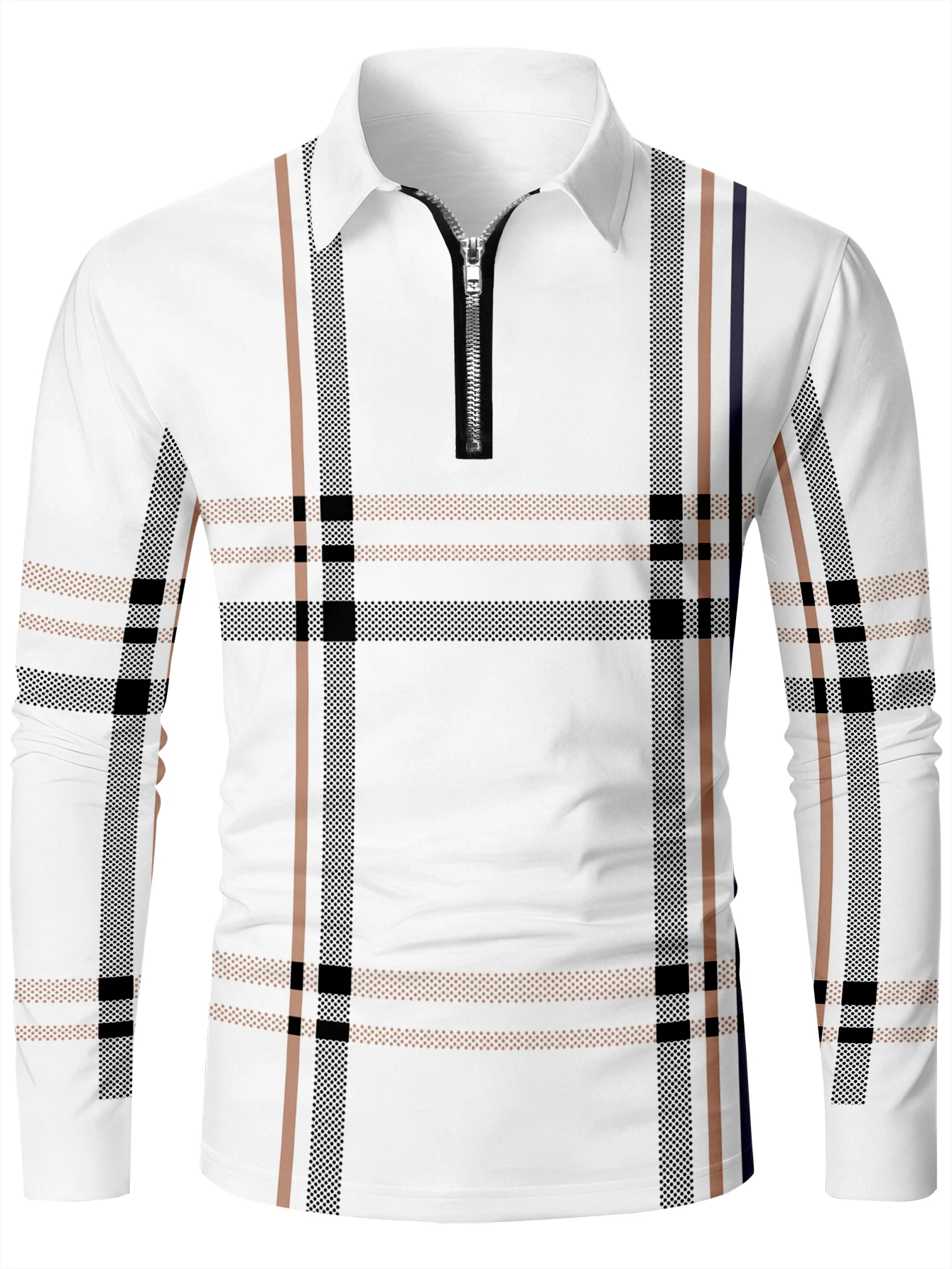 New Men's Digital Printed Polo Fashion Collar Casual Top Outdoor Fitness and Outing Polo Machine Washable