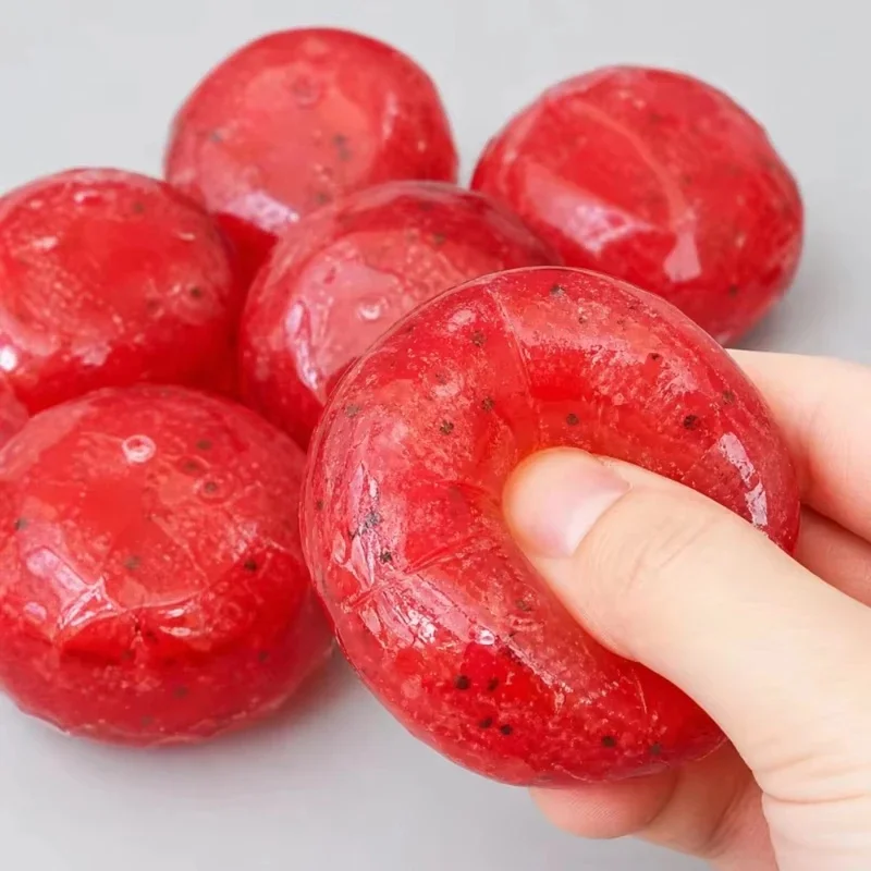 Fruit Slushy Squishy Toy, Soft Slow-Rebound Squeeze Ball for Sensory Play, Stress Relief, Desk Decor and Creative Gifts