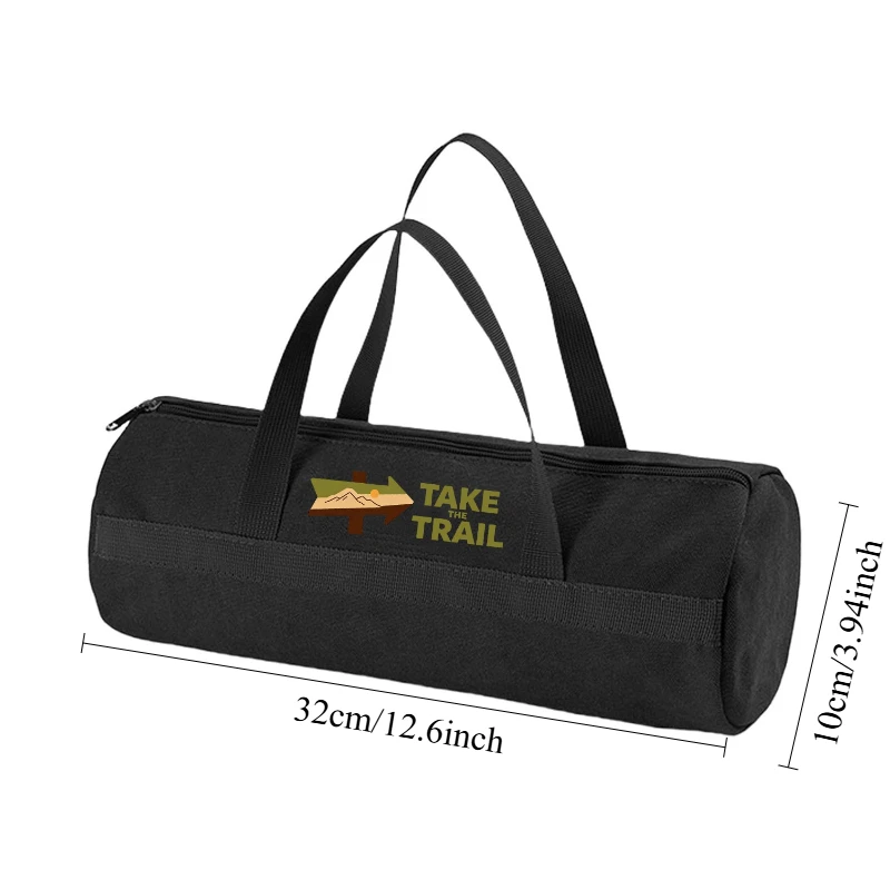 Compact Drawstring Tent Peg Storage Pouch Durable Tent Stakes Organizer for Outdoor Camping