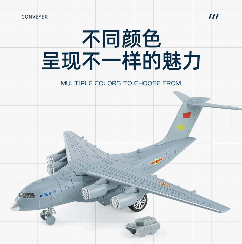 Large-Scale Y-20 Transport Aircraft Alloy Model Simulation Aviation Fighter Model Ornament For Collections And Displays
