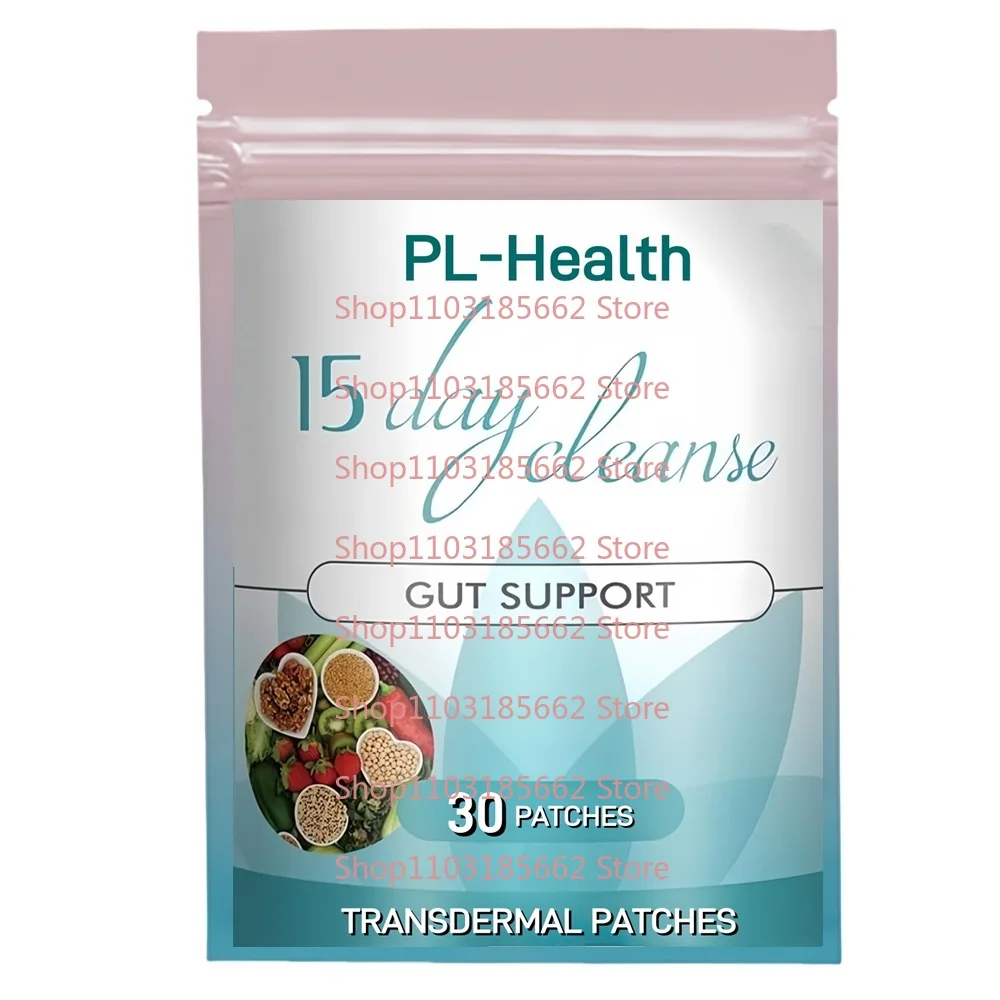 30枚入り15日間コロンクレンズ経皮パッチ-センナ、カスカラサグラダ、サイリウムハスク配合で腸と結腸をサポート