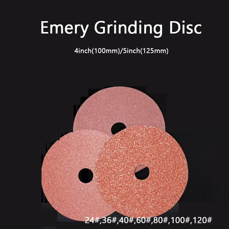 Fiber paper grinding disc polishing pad Round sandpaper D100*16MM/125*16mm Grit24#-120# Steel sandpaper Emery grinding disc