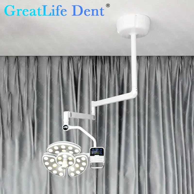 

2025 GreatLife Dent 30 Leds 32w Floor Standing LED Shadowless Operating 360 100000 Lux Examination Light Dental Surgical Light L