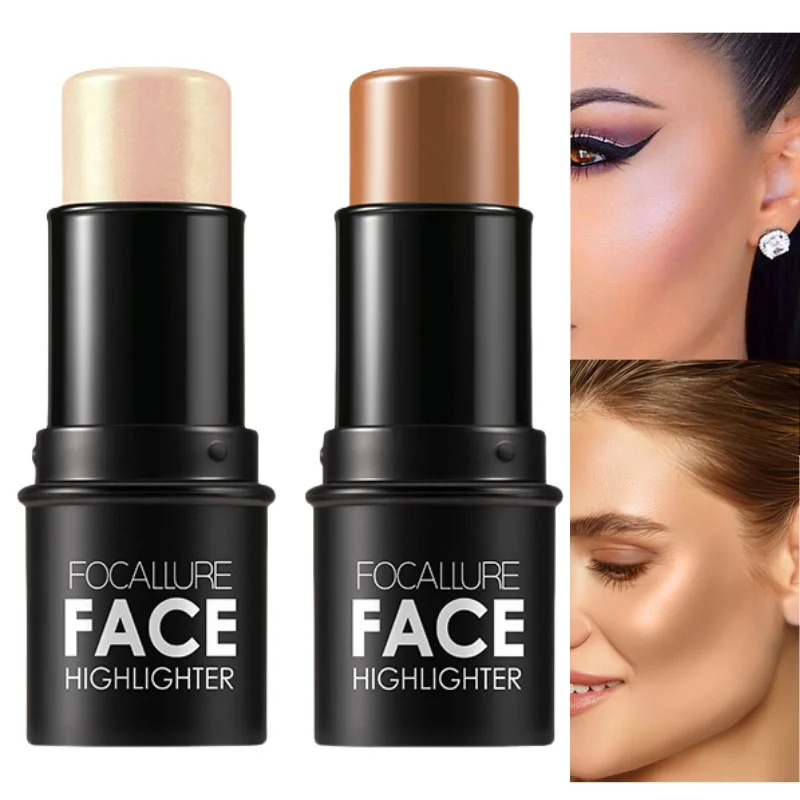 Focallure Face Brown Bronzer Contour Stick Face Makeup Pen Lasting Smooth Contour Shadow Highlighter Concealer Cosmetics