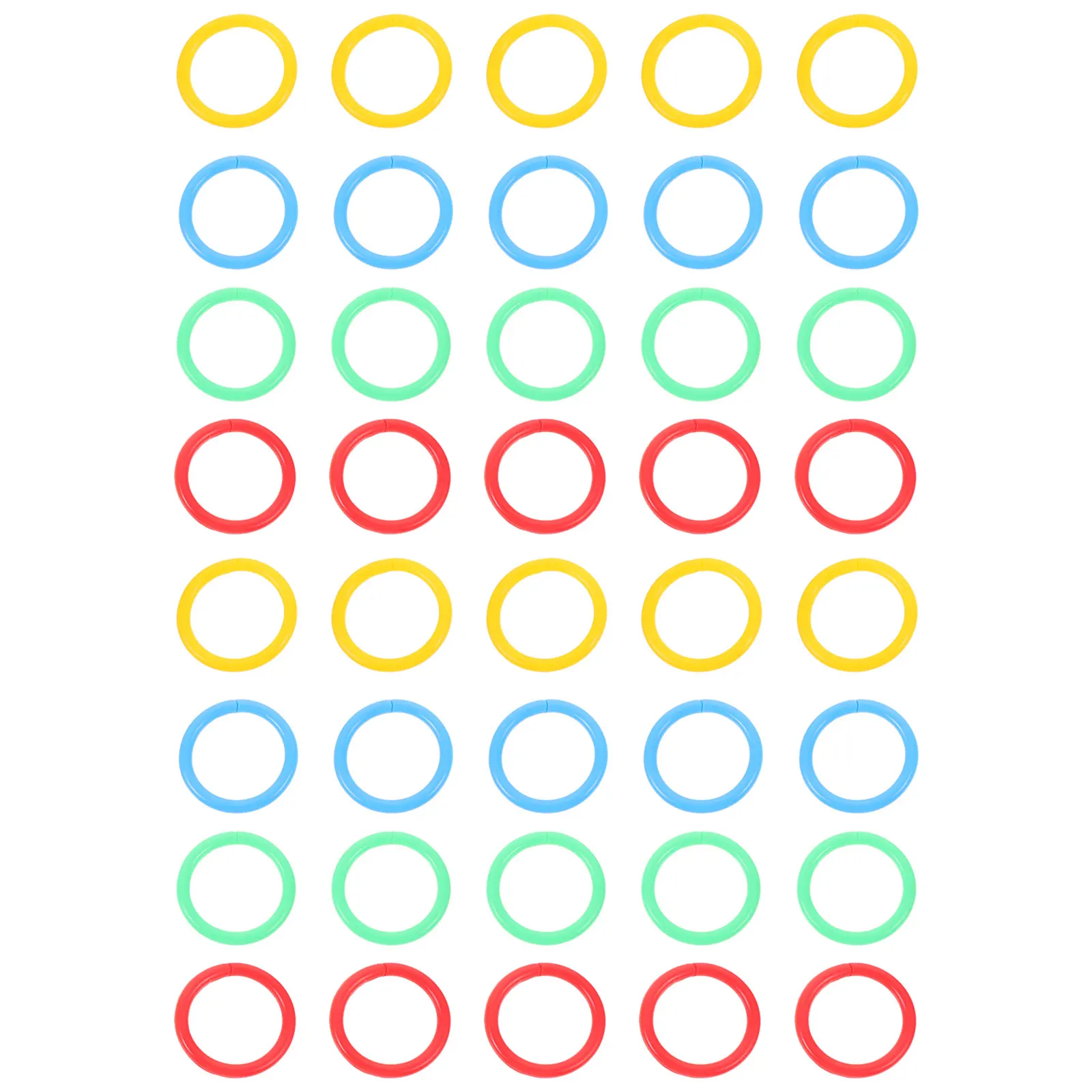 40Pcs DIY Binder Rings Plastic Colorful Book Clips for Loose Leaf Binders Keychains Organizers Calendars and Handmade Craft