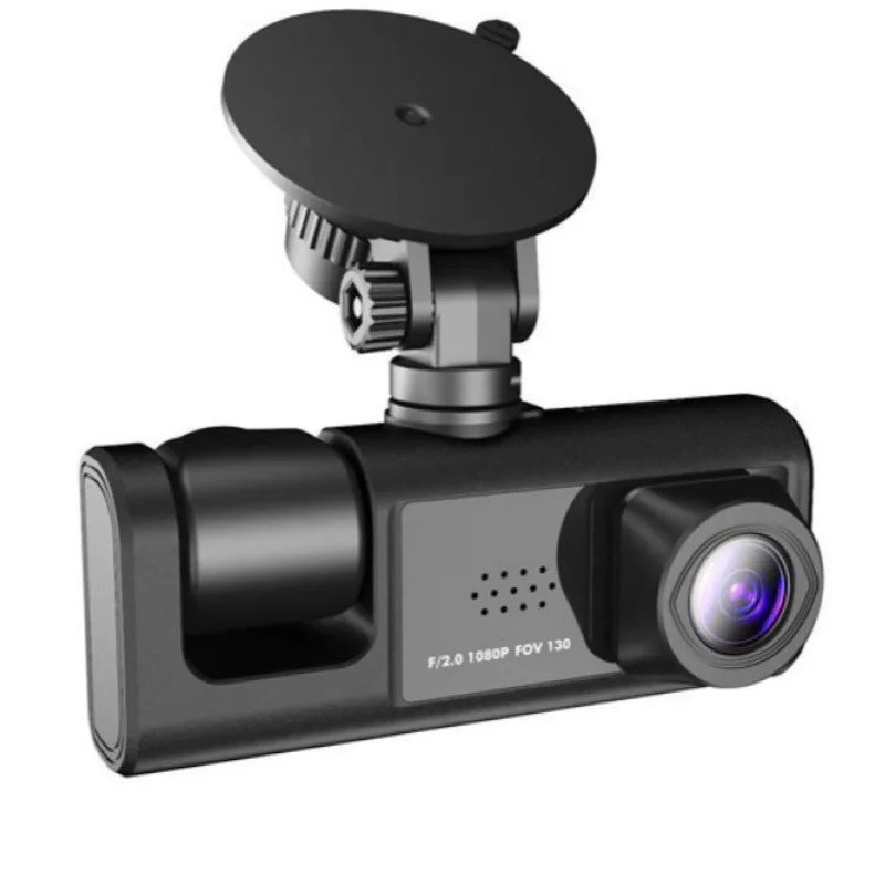 

Трехканальный автомобильный видеорегистратор с тремя объективами, HD 1080P, для записи видео внутри салона автомобиля