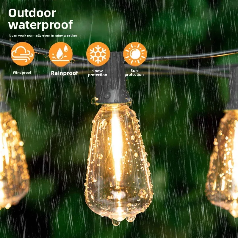 

25/49/98FT ST38 Solar String Lights with Remote, USB/Solar Dual Power, IP44 Waterproof for Garden/Patio/Wedding/Camping