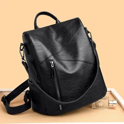 Trend PU Zipper Large Capacity Youth Women's Shoulder Bags 2026 Hot Selling Fashion Sewing Thread Leisure Travel Shoulder Bag