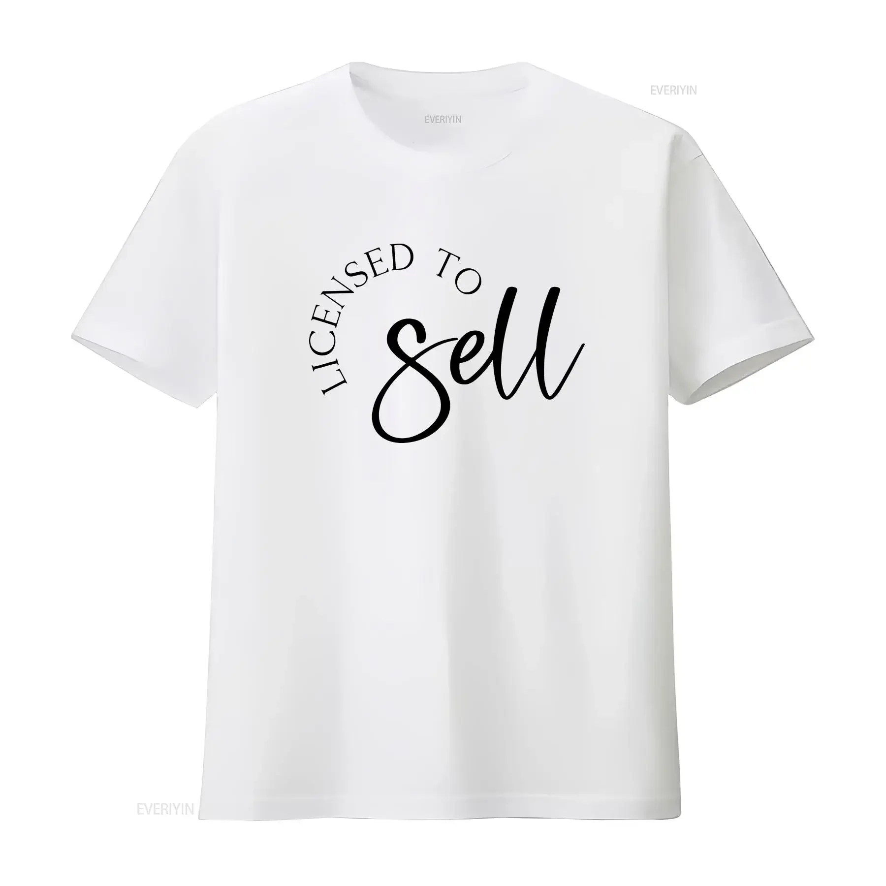 Licensed to Sell Short Realtor T Shirt Real Estate for Agent vintage Washed Top For Everyday Wear designer clothes Slightly