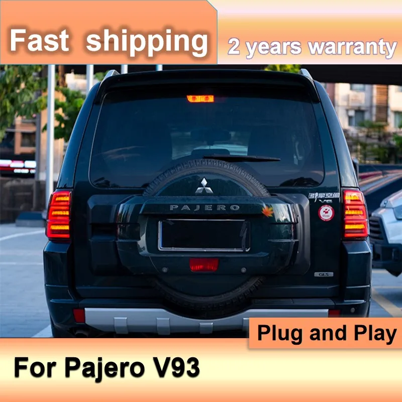 

Стайлинг автомобиля для Mitsubishi Pajero Задние фонари 2006-2020 Pajero V97 Задний фонарь V93 Задний DRL Противотуманный тормозной сигнал поворота Реверсивный