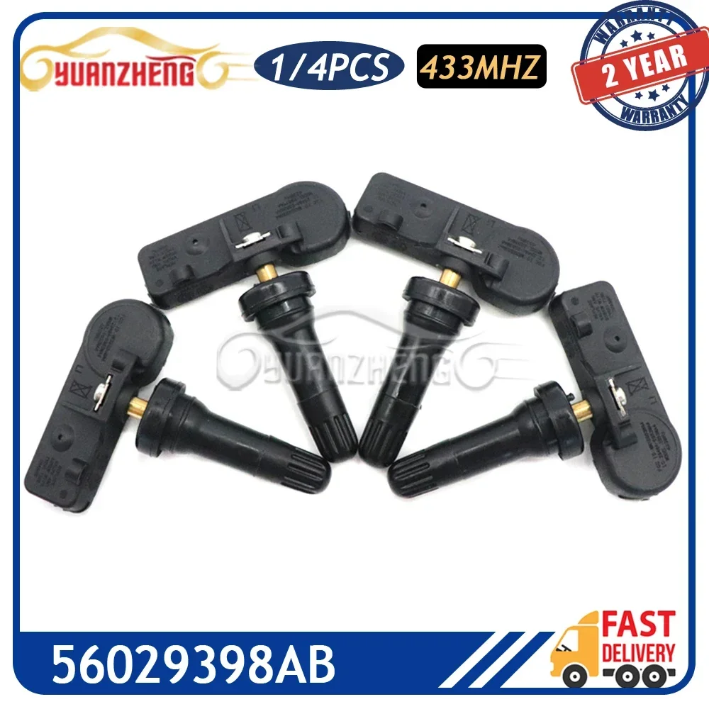 56029398 Датчик системы контроля давления в шинах AB TPMS для ALFA ROMEO 4C для CHRYSLER 300 TOWN и COUNTRY 2010-2016 для Dodge 433 МГц