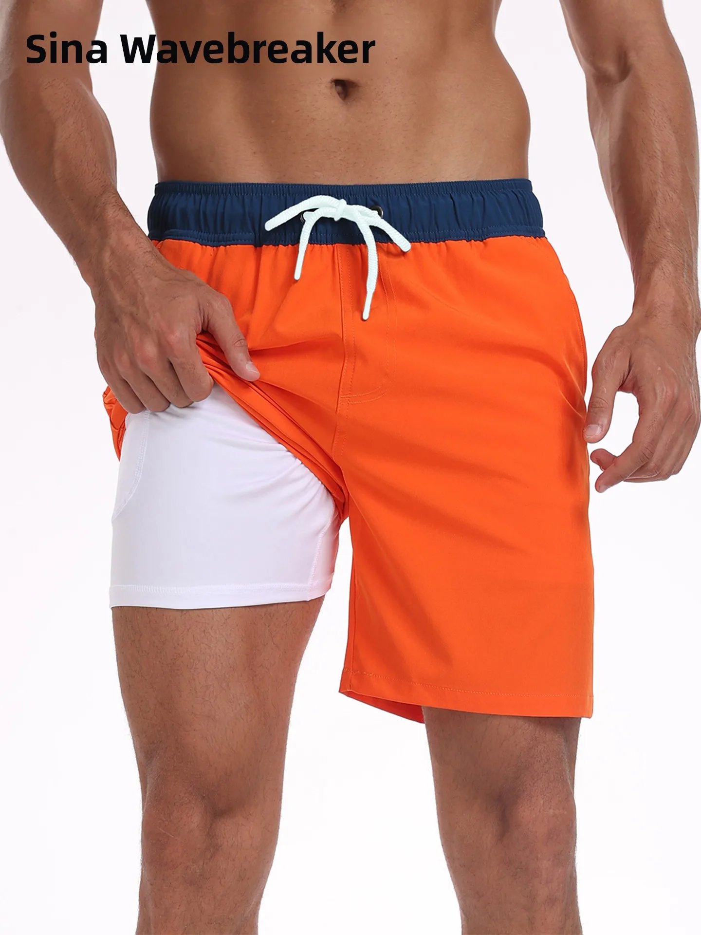 Zhanlang Classic - Pantalones Cortos de Surf para Hombre, de Secado Rápido, para Deportes de Playa, Natación, Pantalones para Aguas Termales, Impermeables