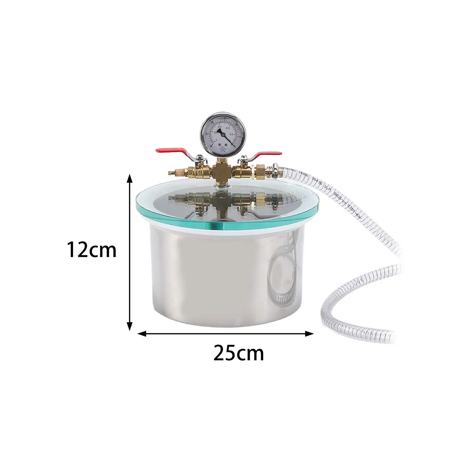 Vacuum Chamber Stainless Steel Chamber, Degassing Resin Silicone Epoxies, Clear Lid, Good Sealing Vacuum Degassing Chamber