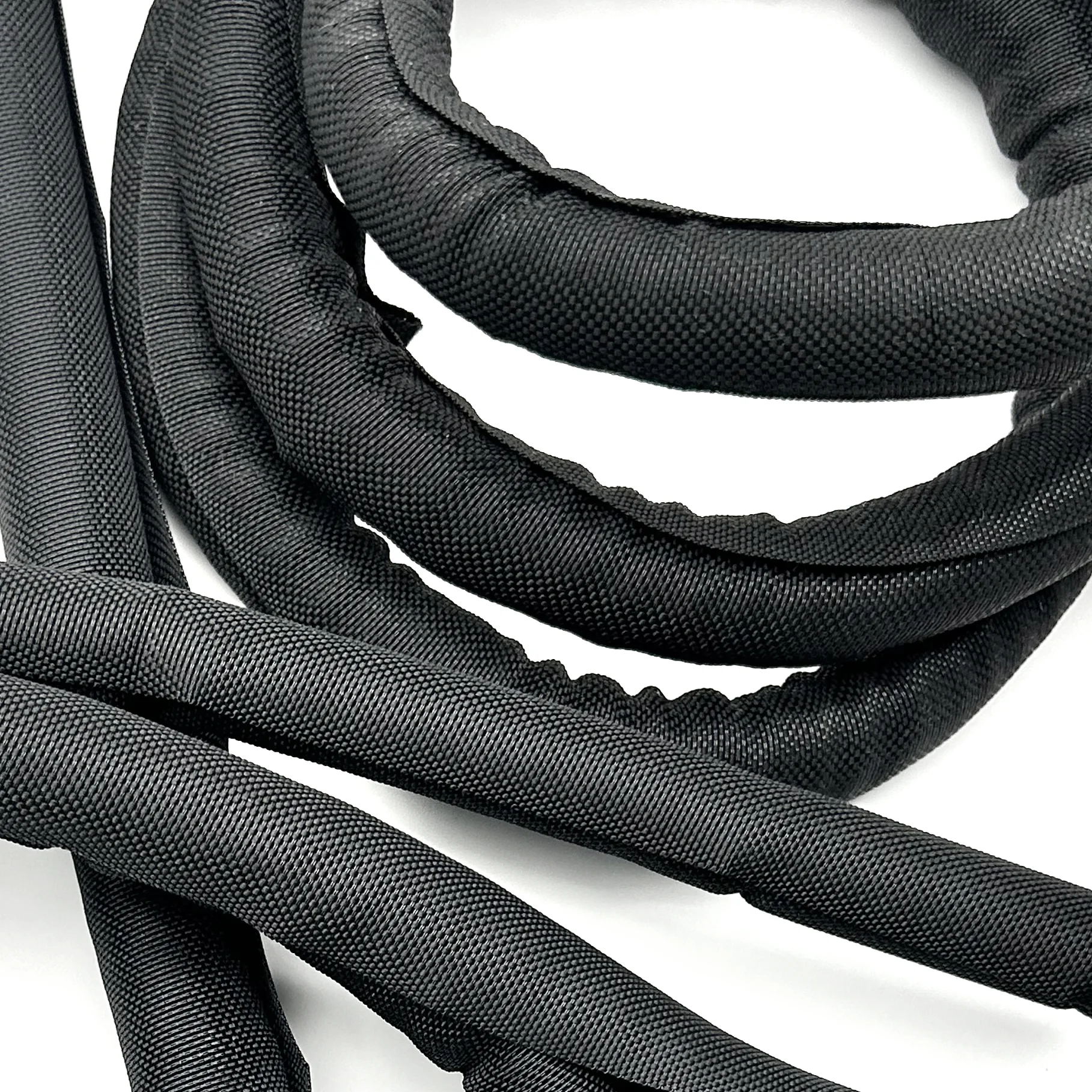 2/5/10/20M PET Open wound textile sleeve ID 3~50mm Noise Reduction/Wear resistant/automotive wire harness protective sleeve