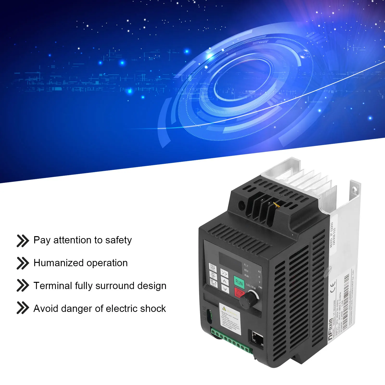 

Преобразователь частоты NFLIXIN Преобразователь частоты с переменной частотой Векторный инвертор 3-фазный преобразователь VFD 2,2 кВт 380 В 5 А Предупрессор с переменной частотой