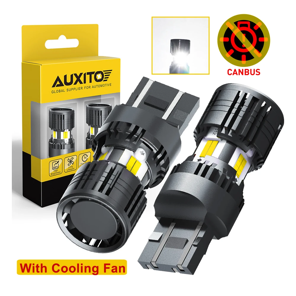 

AUXITO 2 шт. Canbus T20 LED 7443 W21/5W Светодиодные лампы 7440 WY21W W21W Светодиодные автомобильные задние фонари указателя поворота без ошибок белого цвета 12 В