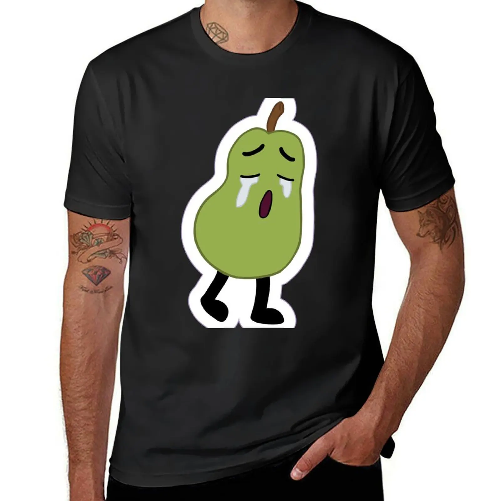 

Sad Pear T-Shirt for a boy quick drying cute clothes blacks mens clothes