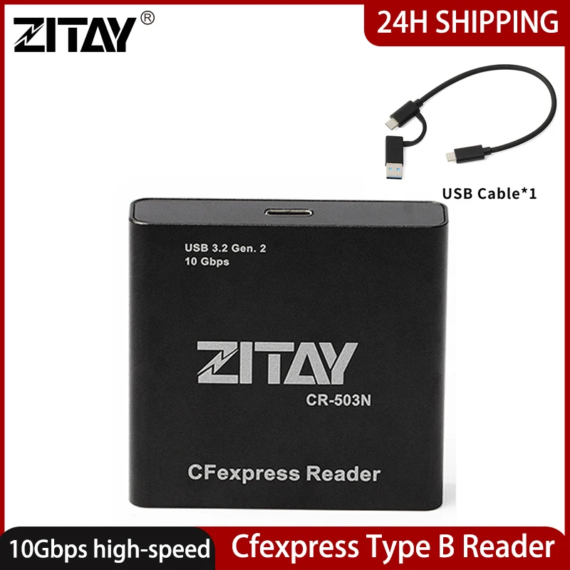 

ZITAY CFexpress Type B card reader USB 3.2 Gen2 10Gbps Memory Card Adapter for R5 Z6 Z7 S1R 1DX3 Android Windows Mac OS