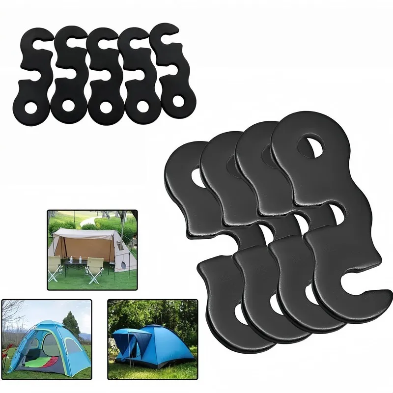 36Pcs Adjustable S-shaped Guyline Tensioner, sturdy & easy install for tent & awning, worry-free camping experience