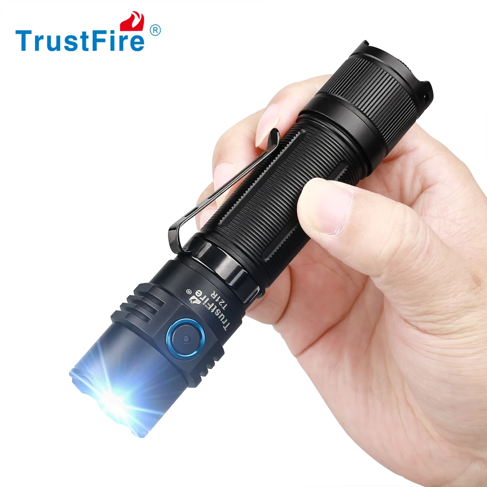 

Trustfire T21R Tactical Flashlight 2600Lumen Type C Powerful 21700 Battery High Power Rechargeable Torch Lamp with USB Charging