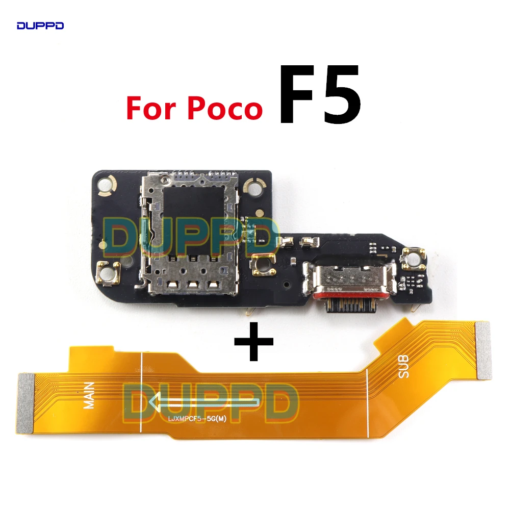 Charging Flex For Xiaomi Poco F5 USB Charge Port Jack Dock Connector Charging Board Main Motherboard Flex Cable F5