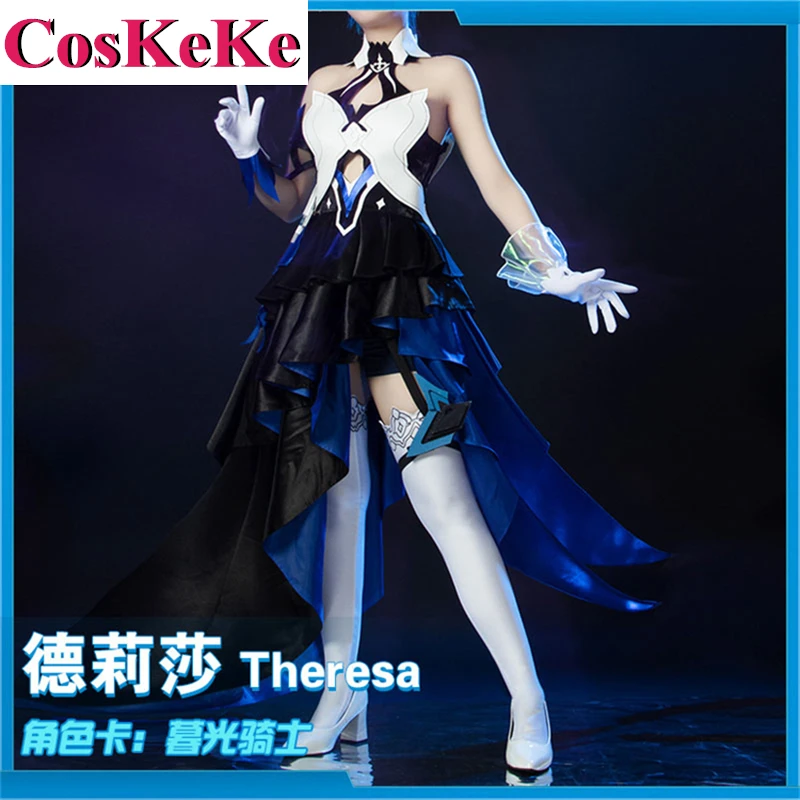 

【Customized】CosKeKe Theresa Apocalypse Cosplay Anime Game Honkai Impact Costume Gorgeous Combat Uniform Party Role Play Clothing