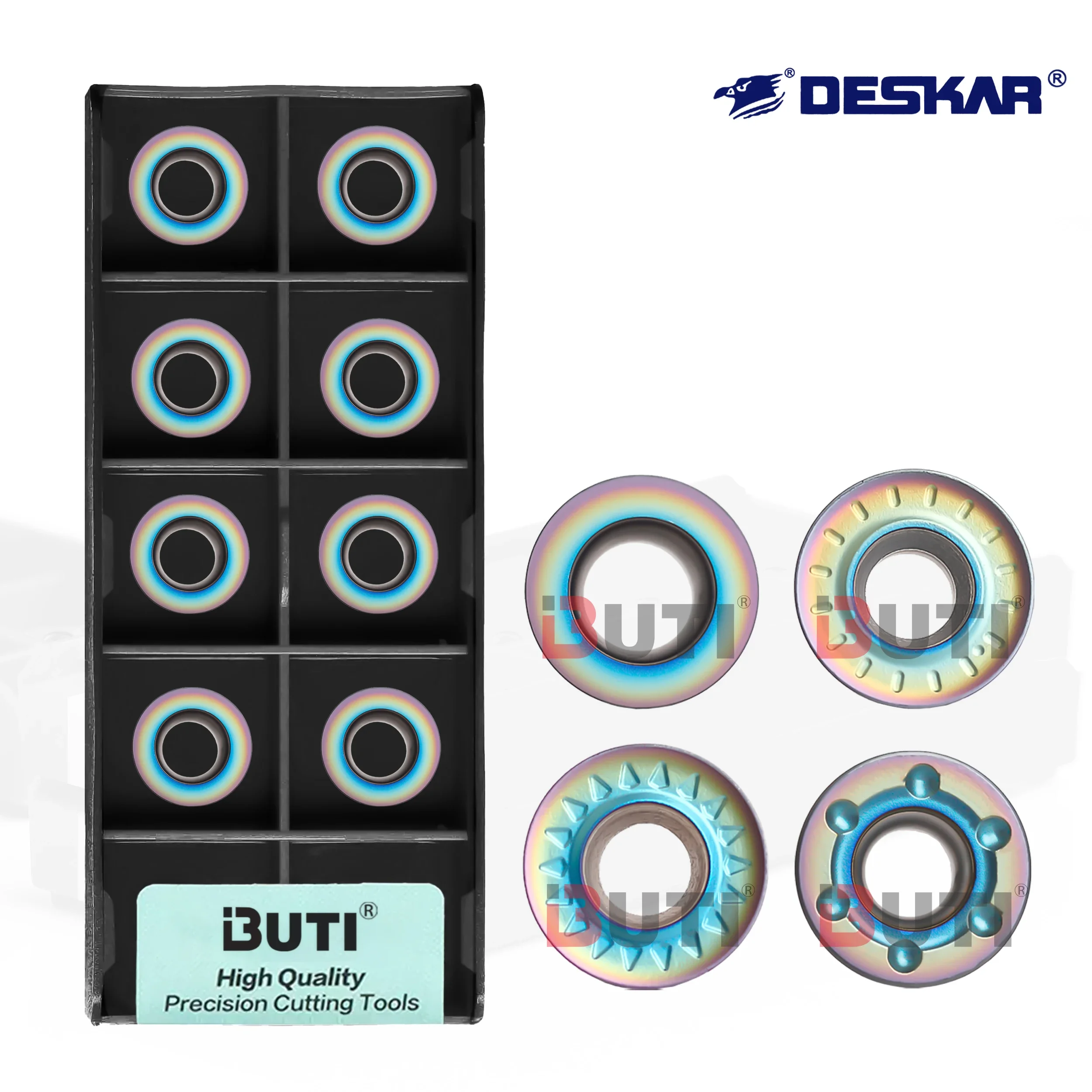 

Нано-синяя круглая фреза RPMT1204Mo TT Цветная круглая фреза из закаленной стали R5 R6 Режущий инструмент с ЧПУ высокой твердостью