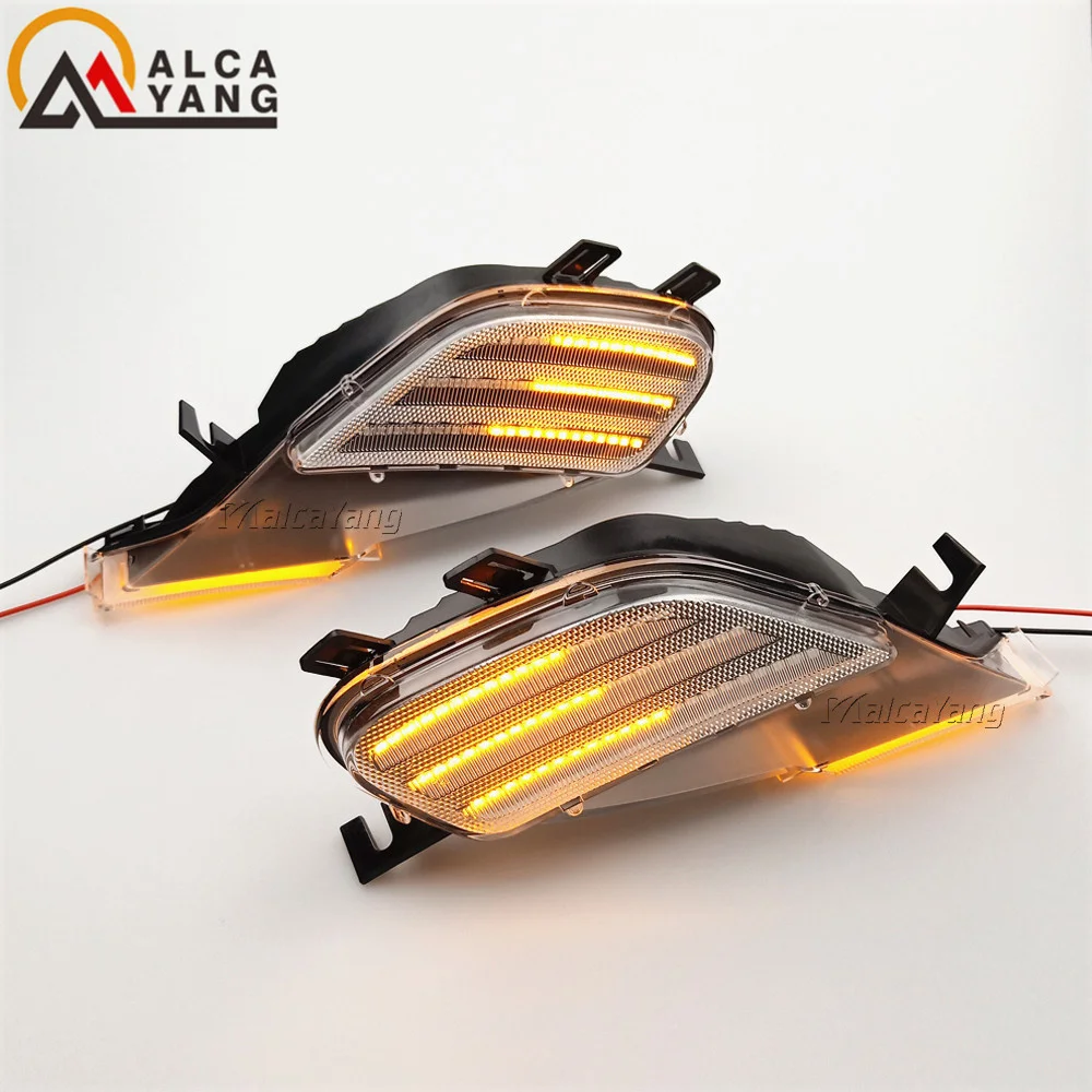 2Pcs Dynamic Amber LED Side Marker Light For Porsche Cayenne 955 2003-2006 Turn Signal Lamp Car Blinker 95563103301 95563103310