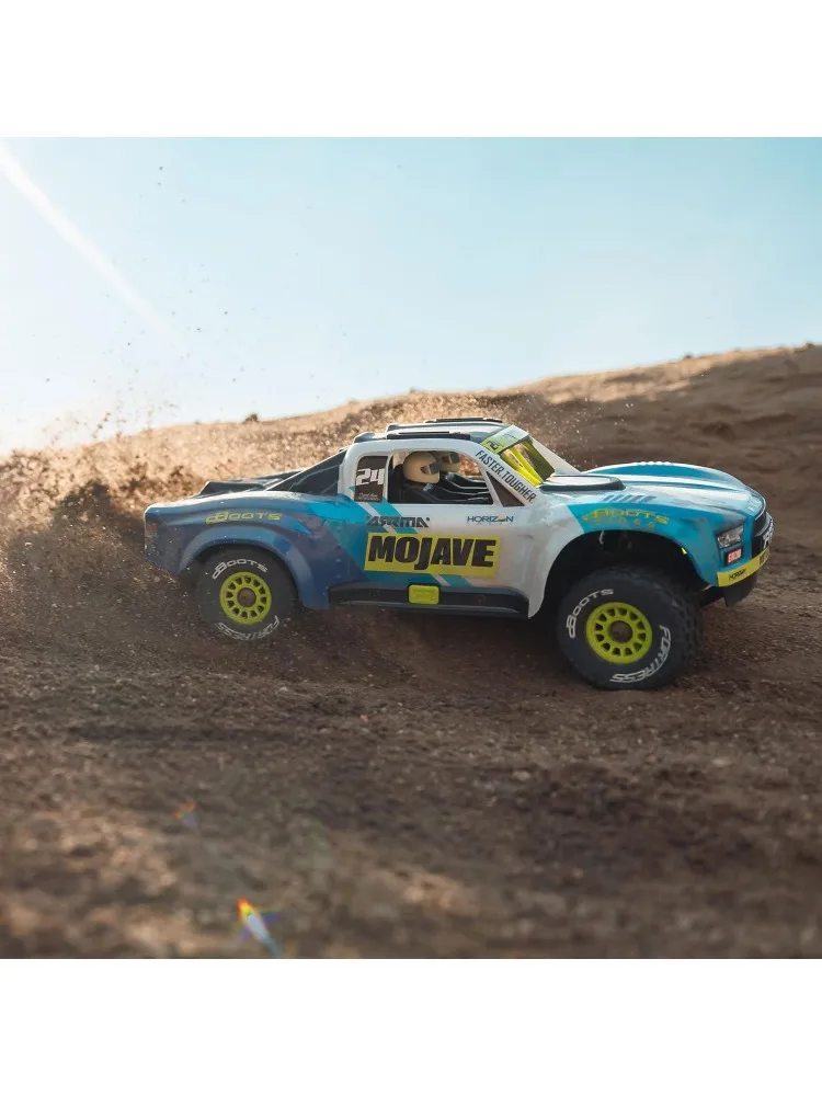 شاحنة RC Mojave GROM 4x4 شاحنة صحراوية ذكية صغيرة الحجم، RTR (مع بطارية وشاحن متضمن) أزرق/أبيض ARA2104T2 #4