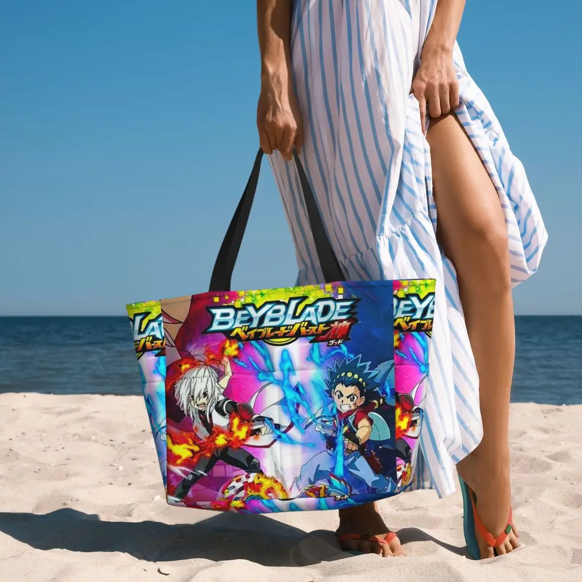 Beyblade Burst Evolution sac fourre-tout de plage Sport Gym Yoga Duffle grand sac fourre-tout femmes sac de voyage sac de Fitness