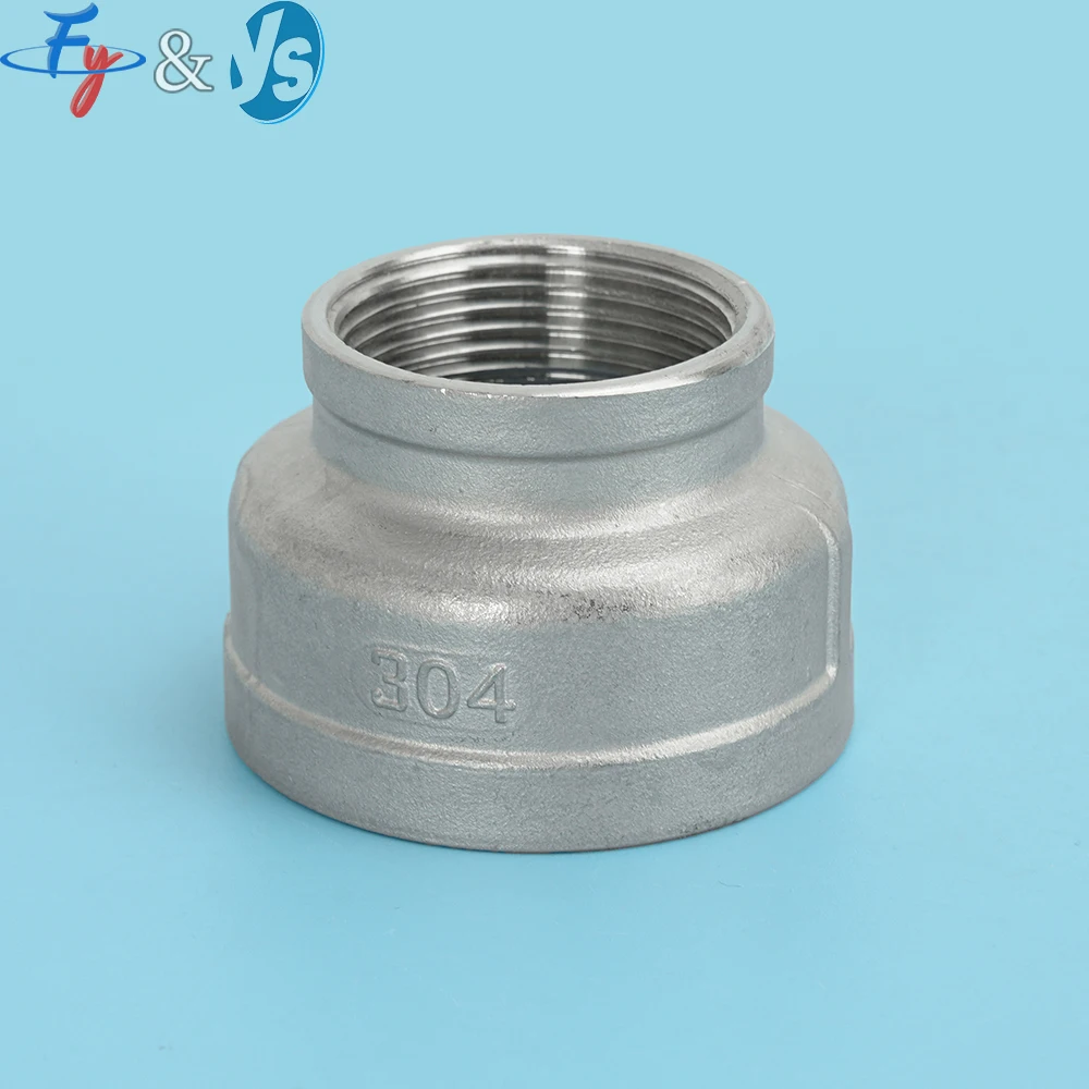 1Pcs SS304 Female NPT Thread Reducing Pipe Fitting Coupling, 1.5 Inch to 1.2 Inch, DN40 to DN32 Plumbing Adapter
