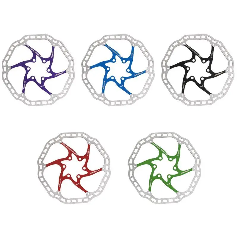 Rotores de freno de disco hidráulico ultraligeros para bicicleta de montaña, Rotor de disco de freno de bicicleta de carreras de carretera, 140/160/180mm, 6 pernos